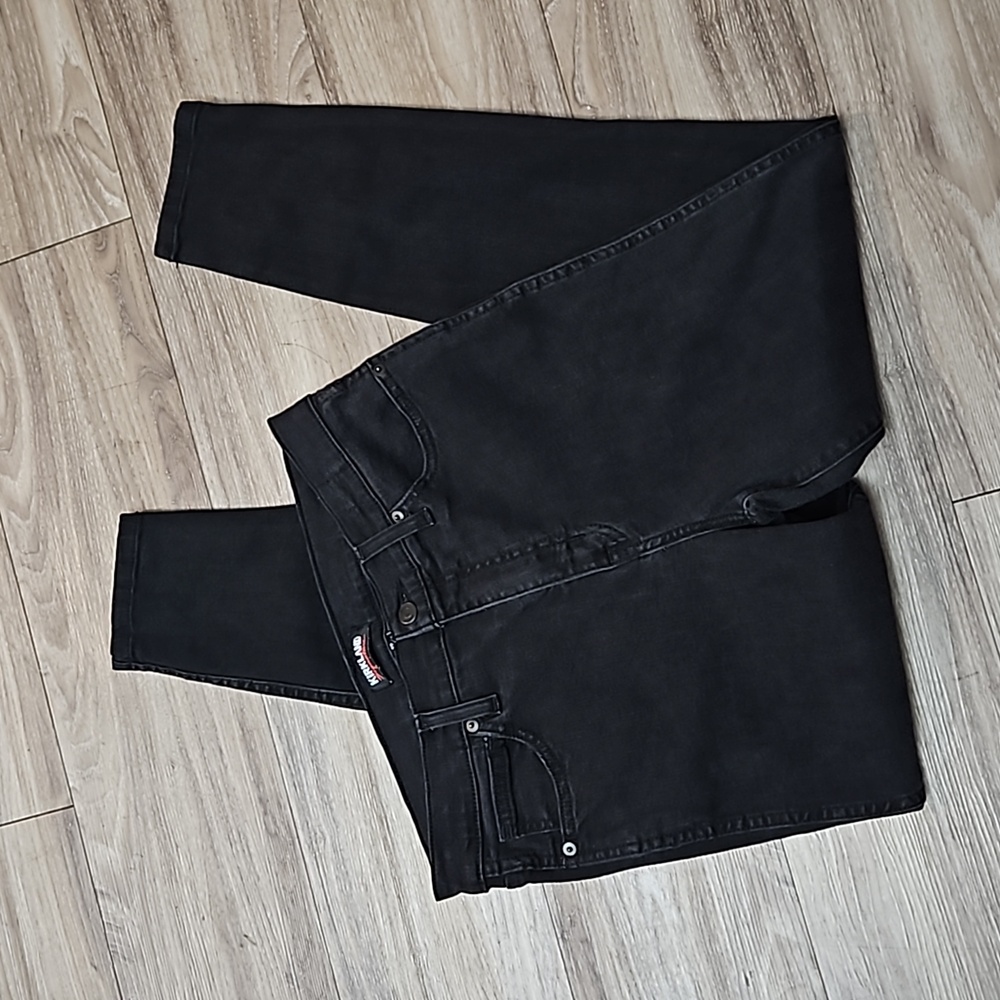Kirkland Signature Black Denim High-Rise Stretch Skinny Straight Leg  Women's 12 - Picture 9 of 16